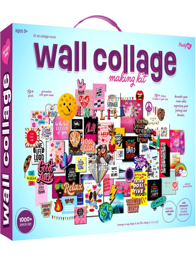 Pretty Me Wall Collage Kit for Teen & Tween Girls - Arts Craft Gift Ideas for Age 11, 12,13, 14, 15, 16 Year Old Girl - Birthday Gifts and Stuff for Teenage Bedroom Decor - Teens Creative Crafts Kits - Image 1